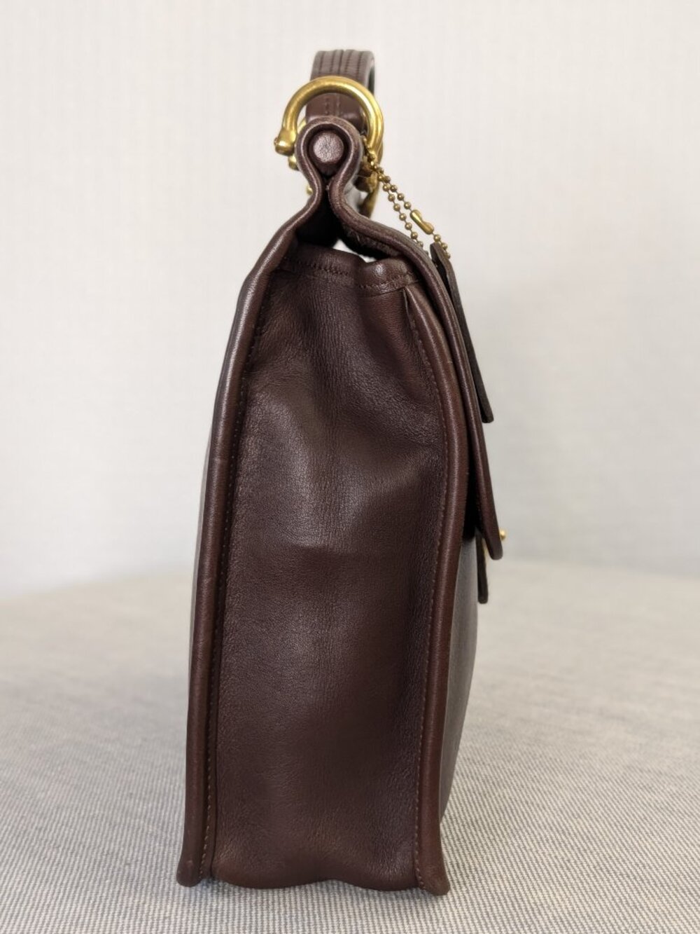Vintage Coach Willis Crossbody Bag Mahogany Brown Leather Turnlock - Picture 7 of 14